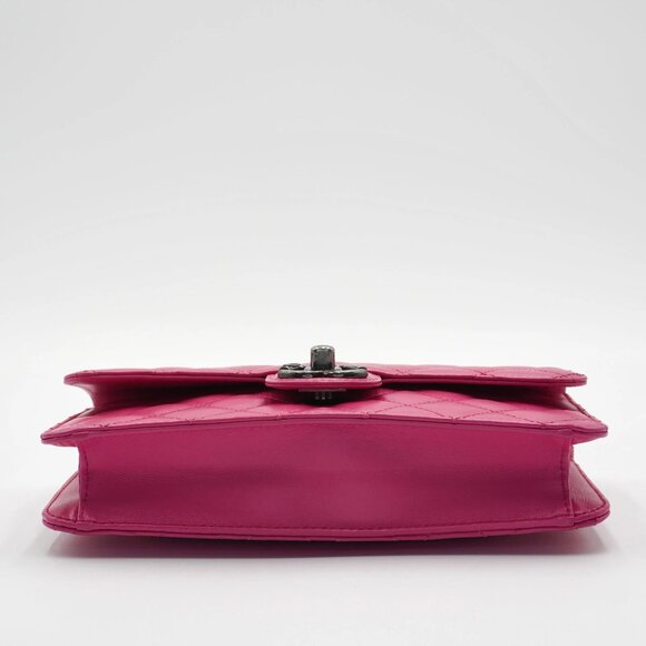 Pre-owned CHANEL Pink Quilted Lambskin Crossing Times Flap Bag - Picture 3 of 6